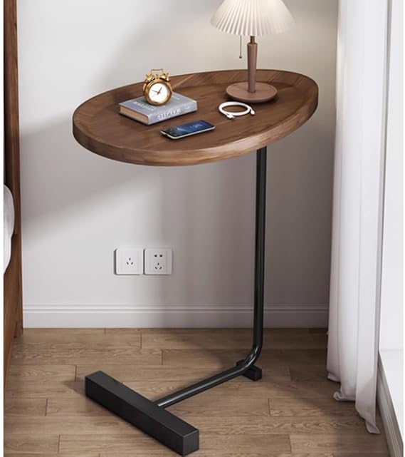 C-Shaped Side Table, Metal Frame Side Table, Modern C-shaped Side Table