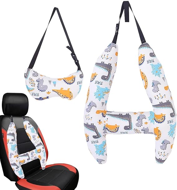 2PCS h Shaped Travel Pillow for car - Travel Neck Rest car seat Pillow for Children Sleeping - Baby Toddler car Sleeping Pillow - Children Sleep headrest Pillow - Soft
