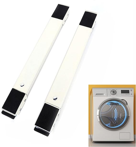 Washing Machine Base,Heavy Duty Expandable Appliance Roller,Adjustable Refrigerator Moving Cart,for Washer Dryer Pedestal,with 24 Wheels,with Brake,2 Pcs