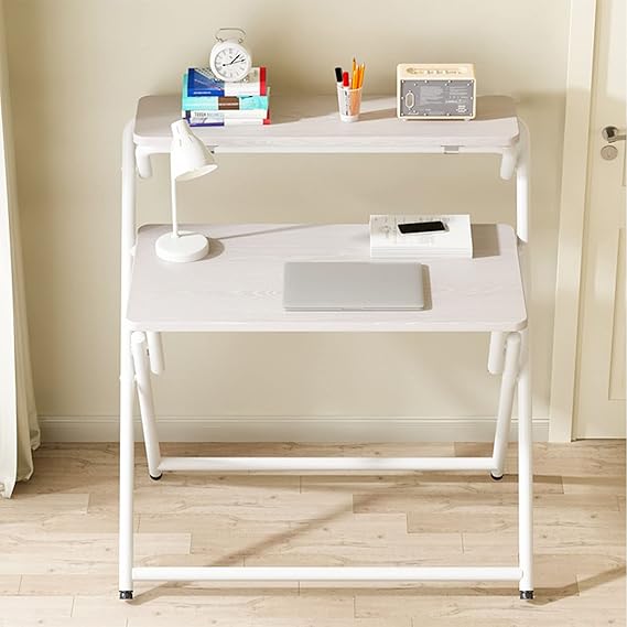 Garcan Folding Desk – Modern, No Assembly, with Storage (33"x22"x39")