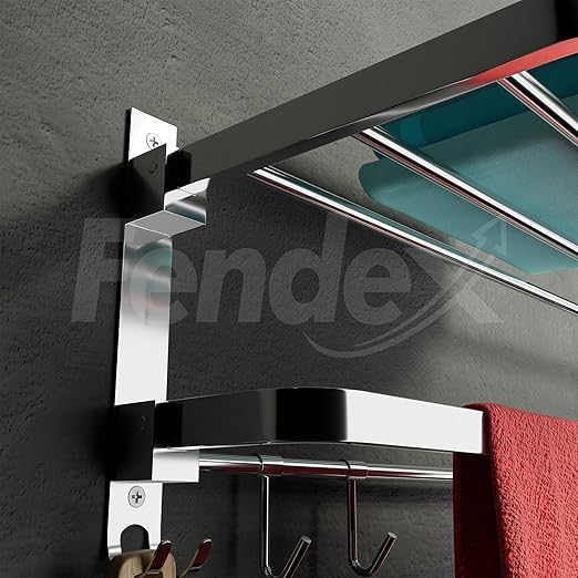 "FENDEX 24'' SS304 Dual Folding Towel Rack
