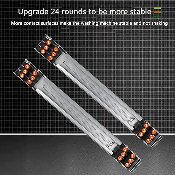 Washing Machine Base,Heavy Duty Expandable Appliance Roller,Adjustable Refrigerator Moving Cart,for Washer Dryer Pedestal,with 24 Wheels,with Brake,2 Pcs